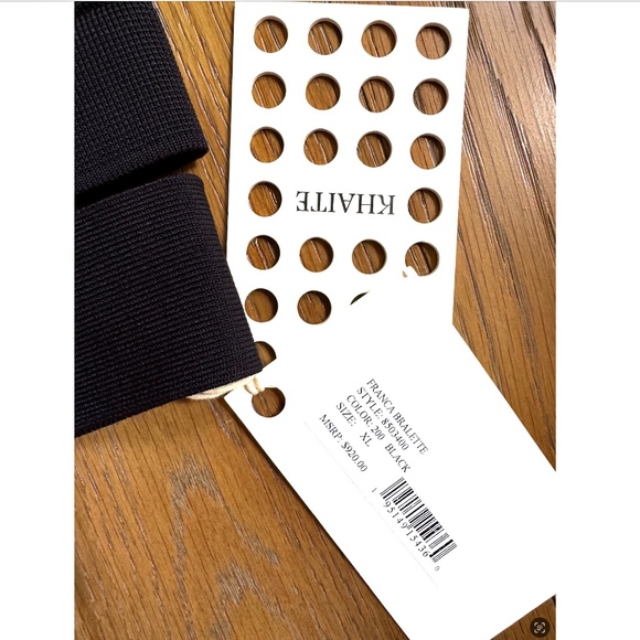 Khaite Franca Black Bralette in size XL New With Tags - Picture 8 of 10